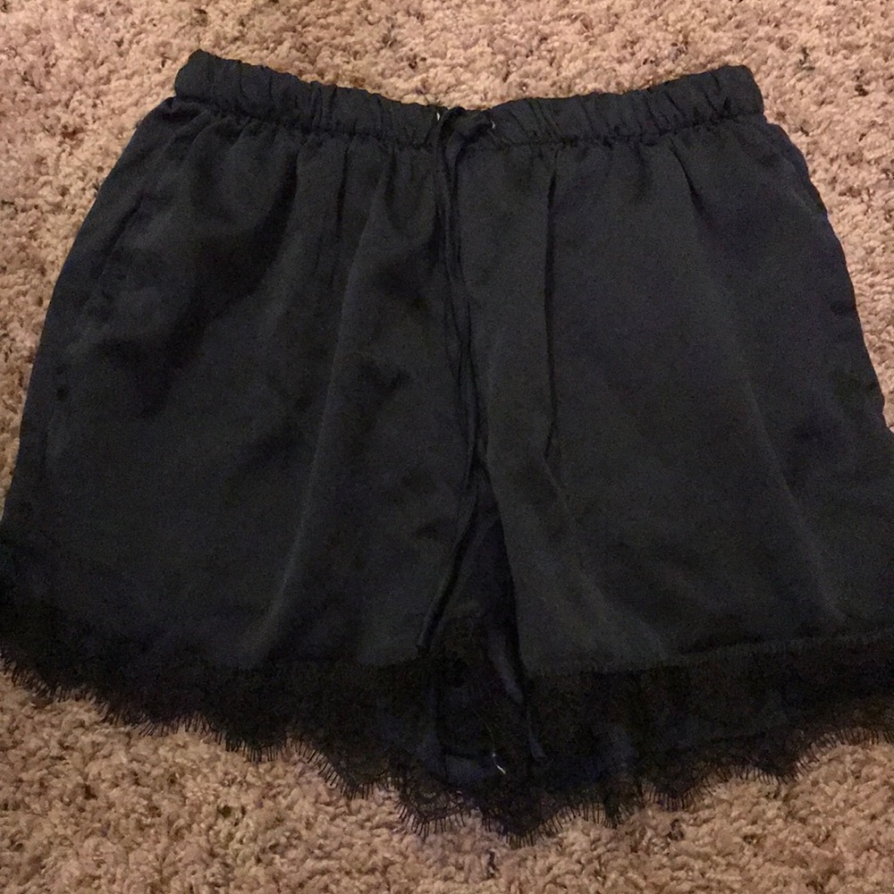 Dark Blue Silk PJ Set